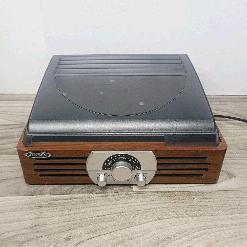 Jensen JTA-222 Record Player 3 Speed Stereo Turntable with AM/FM Radio Tested‎